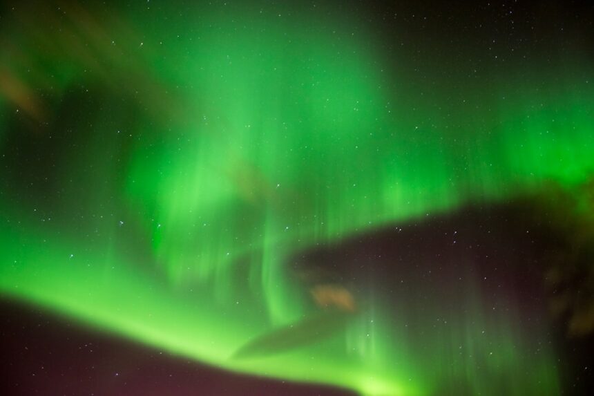 Photo aurora borealis