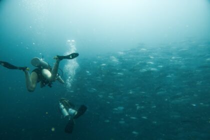 Photo underwater communication