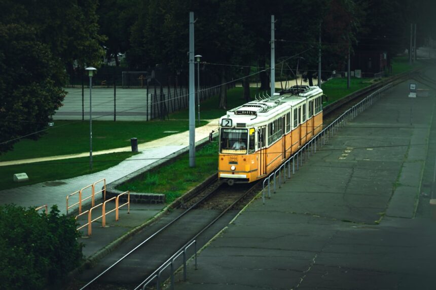 Photo fake tram lines