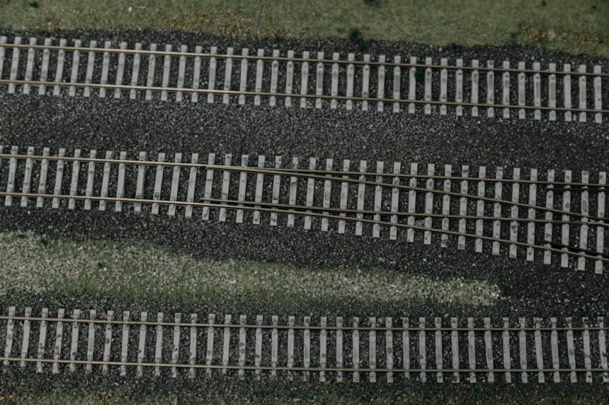 Photo fake rail lines