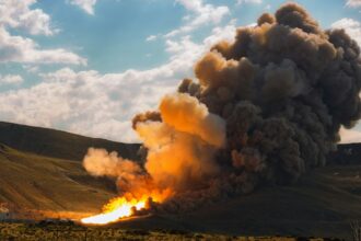 Photo rocket fuel explosion