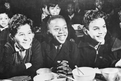 Photo mixed race children WWII