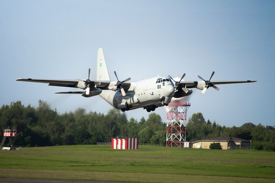 Photo YMC-130H rocket assisted C-130 aircraft