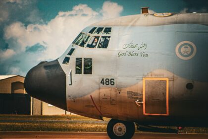 Photo C-130 Hercules aircraft rocket launch