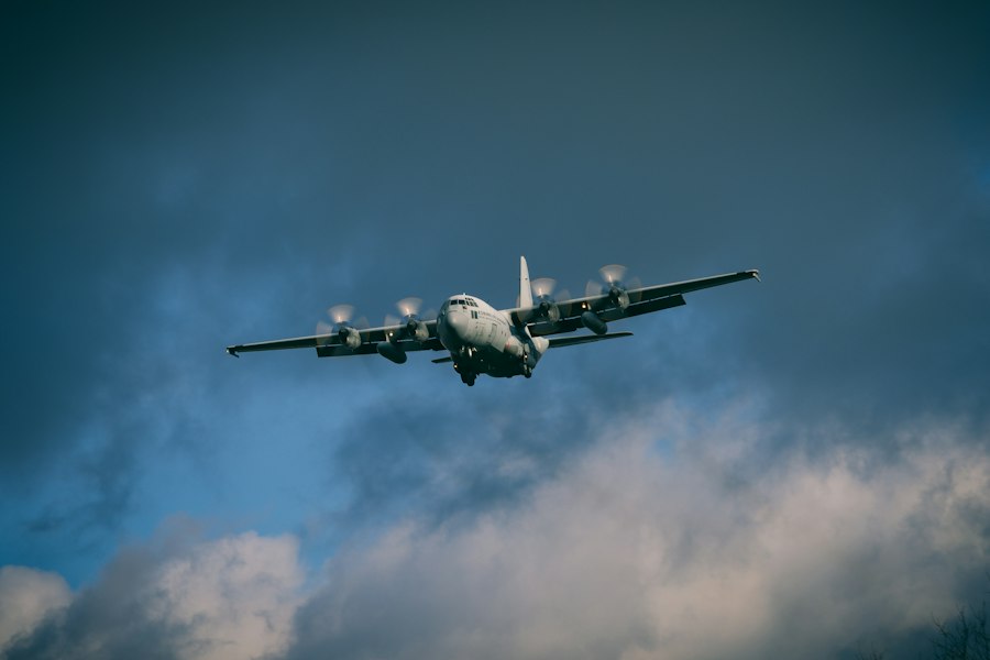 C-130 Hercules aircraft rocket launch
