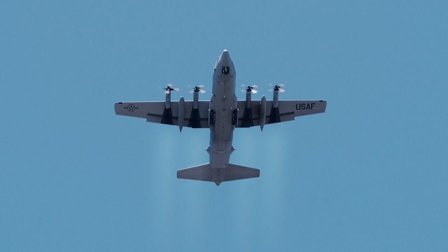 C-130 Hercules rocket assisted landing