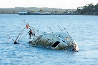 Photo K-22 submarine collision damage